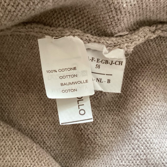 Brunello Cuchinelli Cotton Pullover Sweater Tan Sz 58 (XL) - Picture 5 of 7